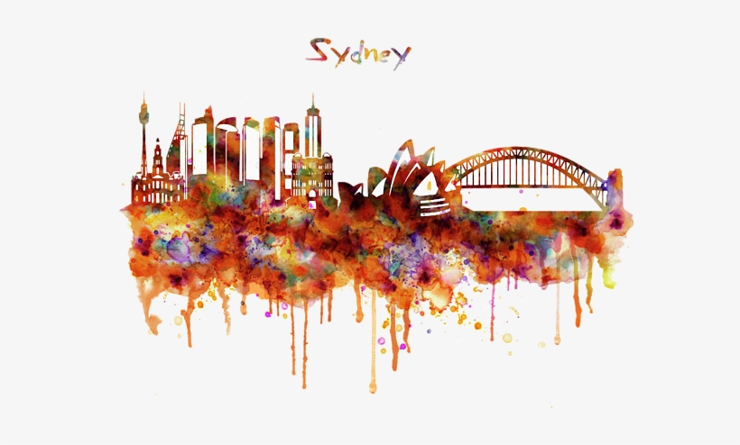 Click And Drag To Re-position The Image, If Desired - Black And White Watercolor City, transparent png