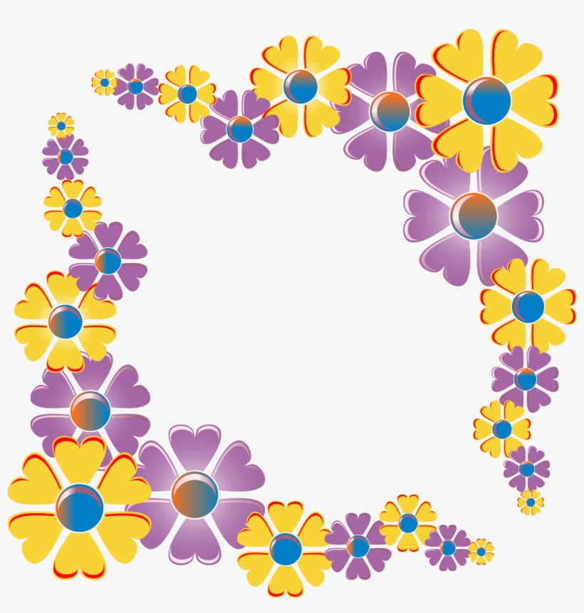 Flower Corner Variation Frame Png Freeuse Library - Big Flower Corner Design, transparent png