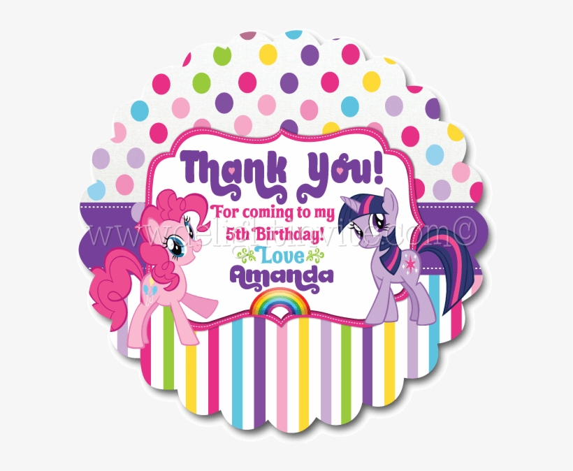 My Little Pony Birthday Favor Tag - My Little Pony Birthday Giveaways, transparent png