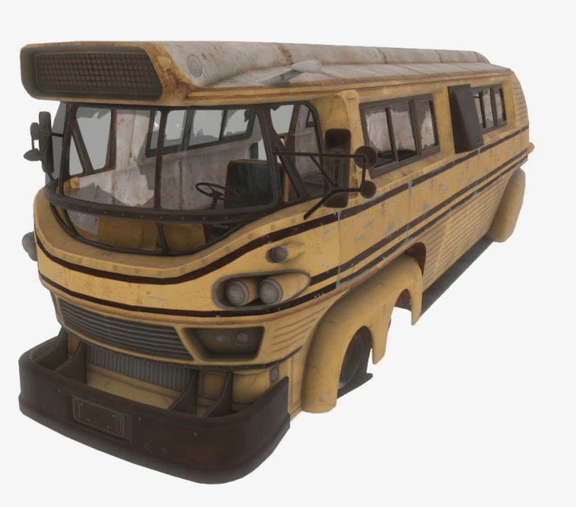 Fo4-schoolbus - Fallout School Bus, transparent png
