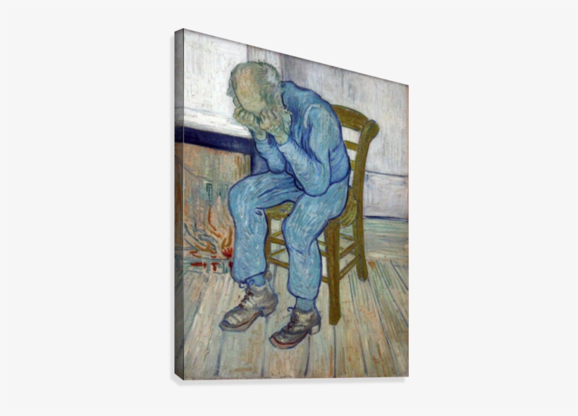 At Eternity S Gate By Van Gogh Canvas Print - Van Gogh Old Man In Sorrow, transparent png