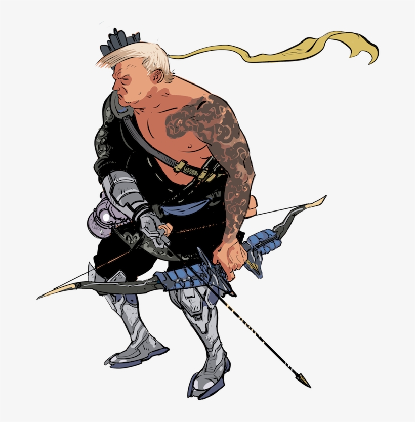 358kib, 700x756, Hanzo - Donald Trump Mains Hanzo, transparent png