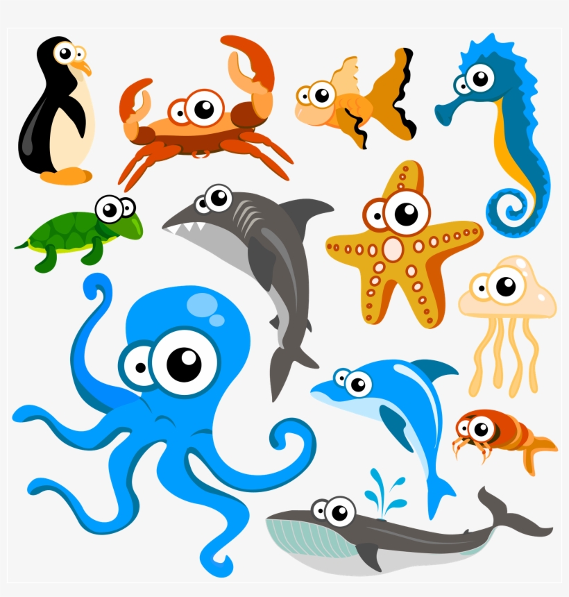Fundo Do Mar 1 - Sea Animals Vector Free, transparent png