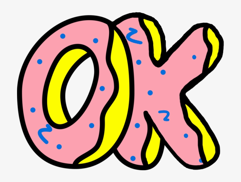 I Made The Of Donuts Say Ok - Odd Future Donut Letters, transparent png