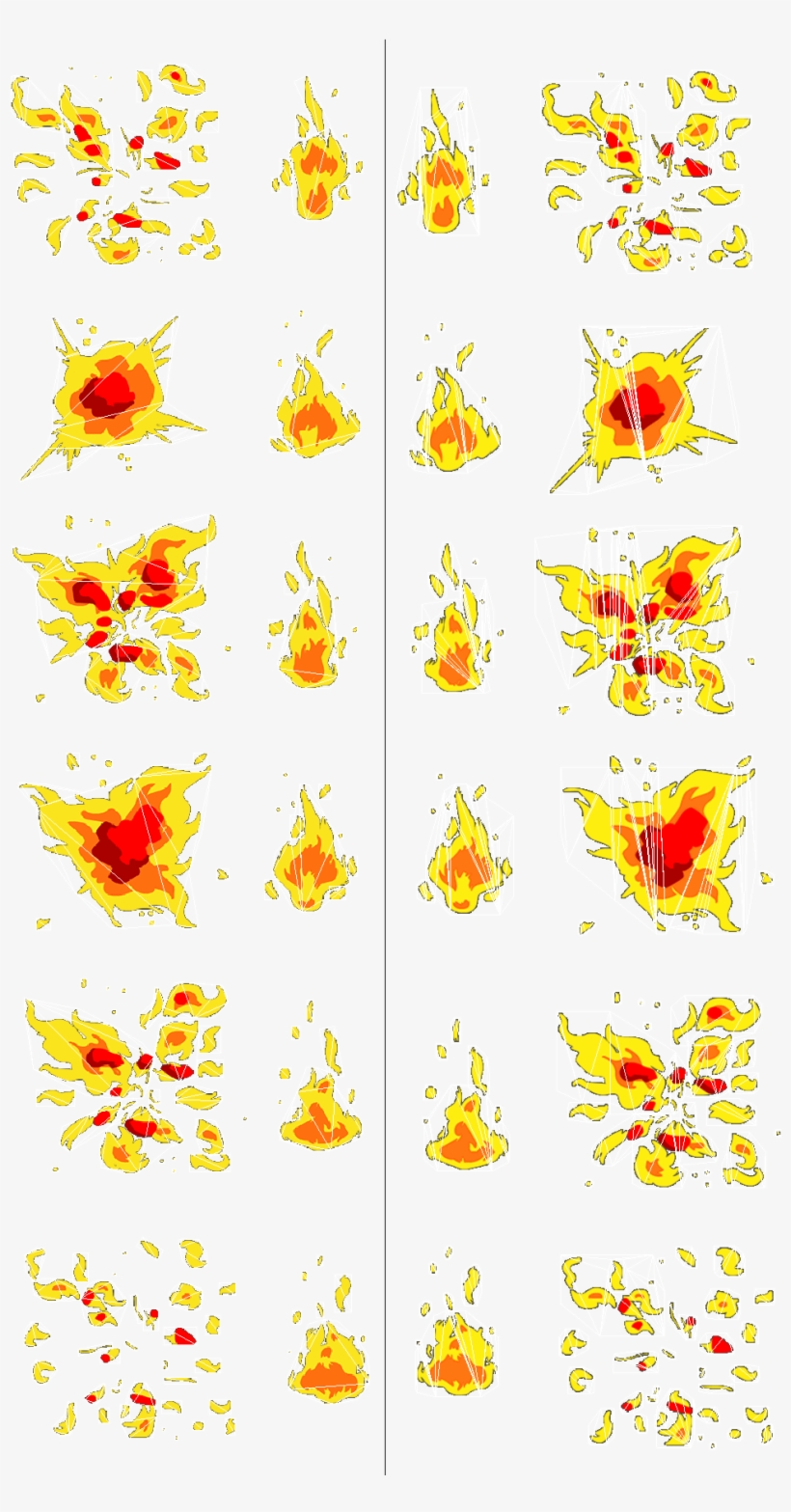 Spritesheet - Спрайт Огня Пнг, transparent png