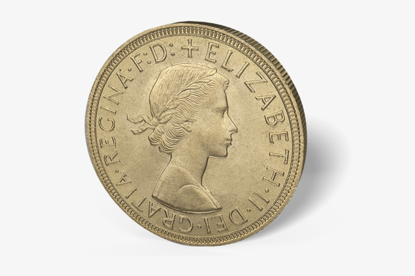Picture Of English Gold Sovereign Queen Elizabeth - Peso Mexican Png, transparent png