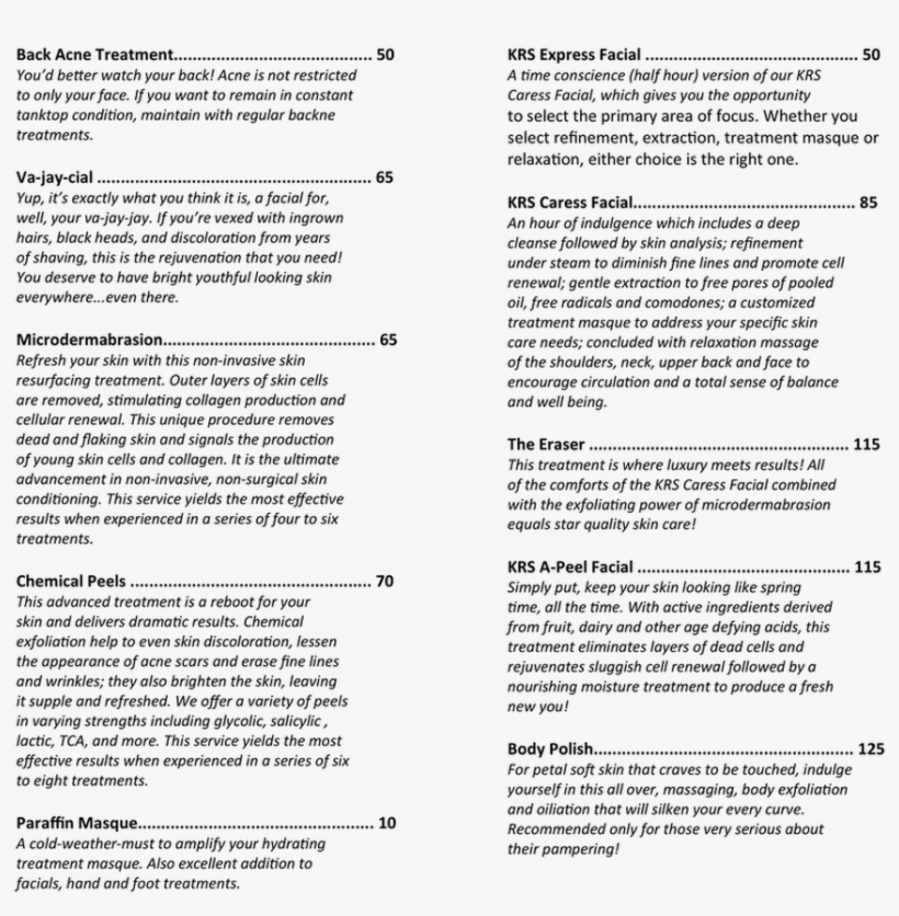 Facials & Body Treatments - 1 20 Questions For Instagram, transparent png