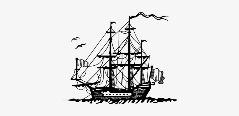 Old Map Fonts Collection - Old Map Ship Png, transparent png