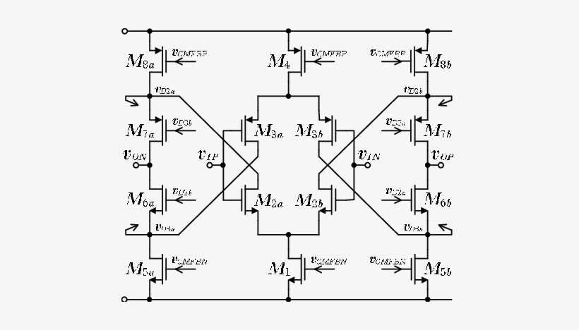 Electrical Schematic Of The Proposed Amplifier - Diagram, transparent png
