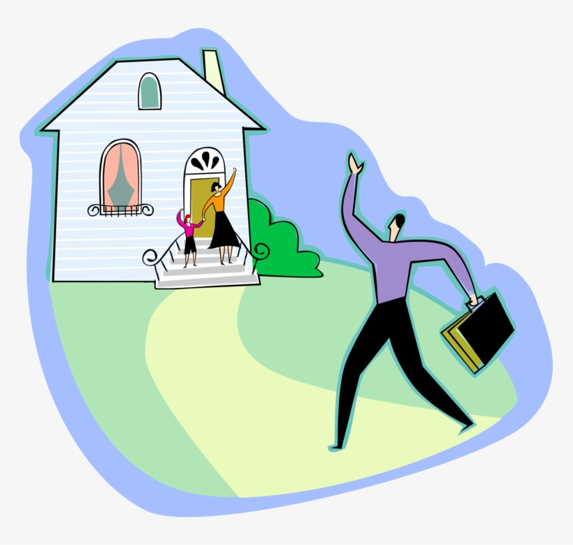 Father Arrives Home From Work - Imagenes Del Verbo Vivir, transparent png