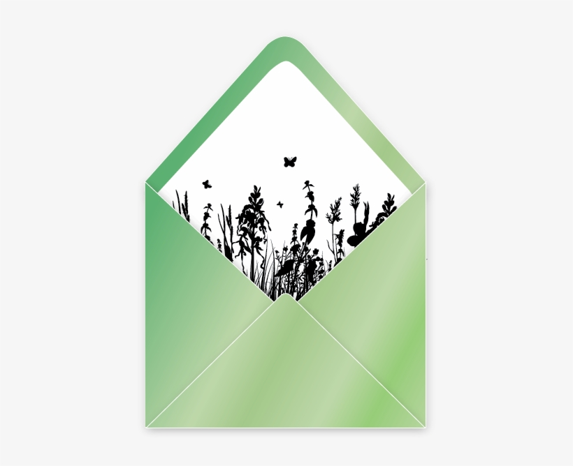 Meadow Envelope Liner Grass Green - Envelope, transparent png