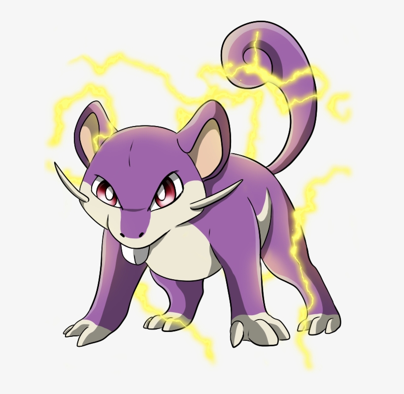 Rattata Used Thunder Wave Game Art Hq Pokemon - Used Thunder Pokemon, transparent png