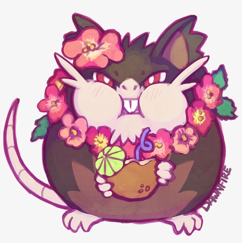 View Samegoogleiqdbsaucenao Hawaiian Jesus , - Cute Pokemon Alolan Raticate, transparent png