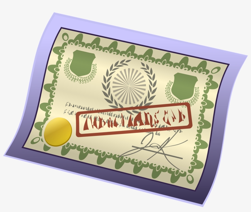 A Certificate Or Diploma With A Special Seal On It - Civics Seal On Diploma, transparent png