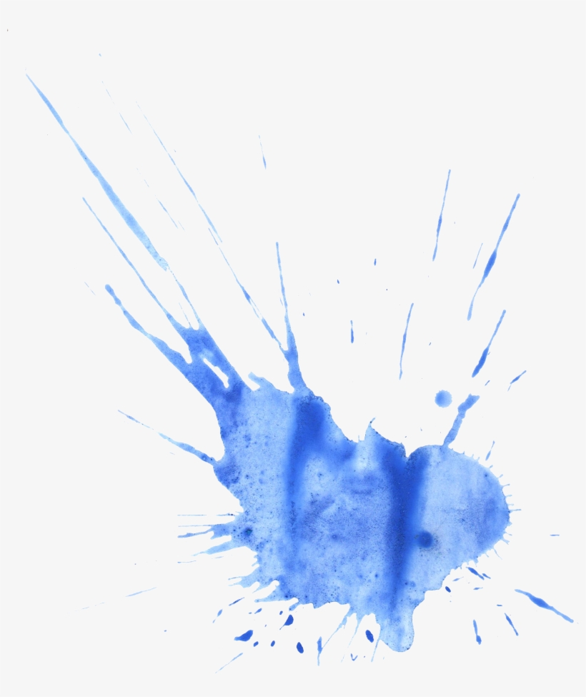 Blue Splatter Png Download - Blue, transparent png
