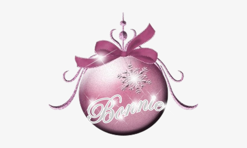 Name Graphics Bonnie - Pink Christmas Png, transparent png