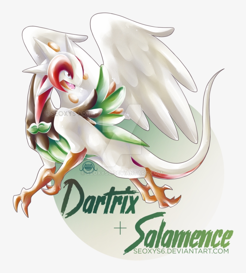 Dartrix X Salamence By Seoxys6 - Pokémon, transparent png