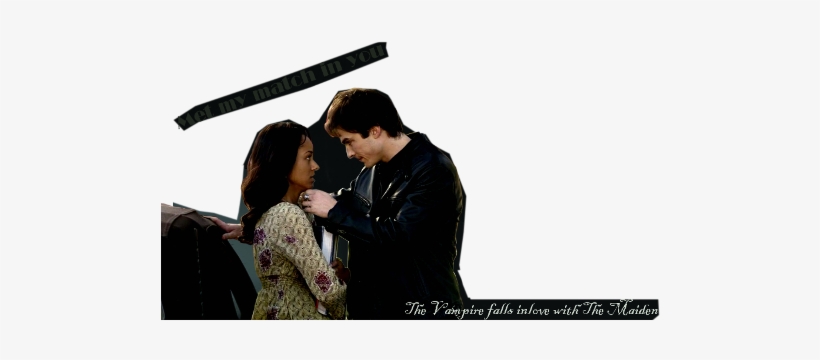Damon Salvatore And Bonnie Bennett - Bonnie And Damon Vampires, transparent png
