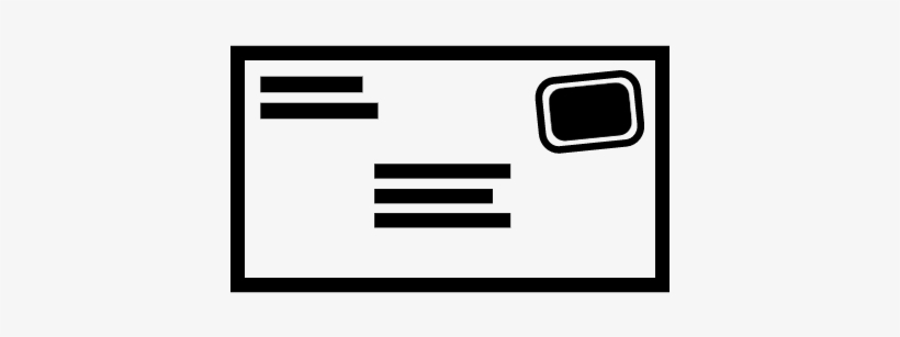 Envelope Front With Stamp Vector - Front Of Envelope Icon, transparent png
