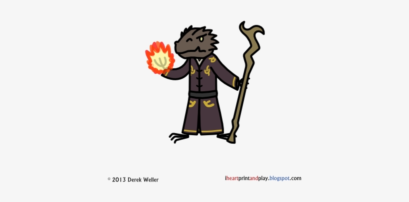 Dragonborn Sorcerer Gargemel - Illustration, transparent png