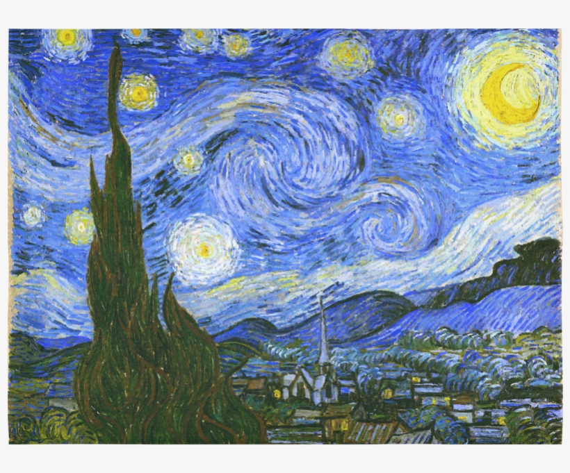 Van Gogh Starry Night Cotton Linen Wall Tapestry - Van Gogh Starry Night, transparent png