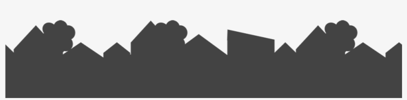Cropped Header Grey Houses - Silhouette, transparent png