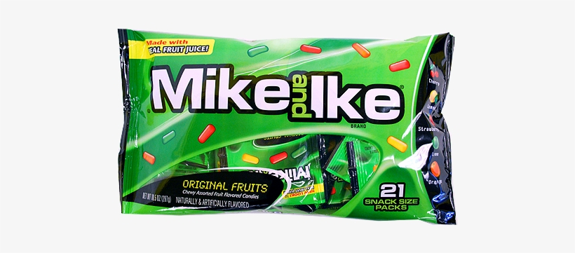 Mike And Ike Original Fruits Chewy Candies Snack Size - Mike And Ike Candies, Chewy, Original Fruits - 21 Snack, transparent png