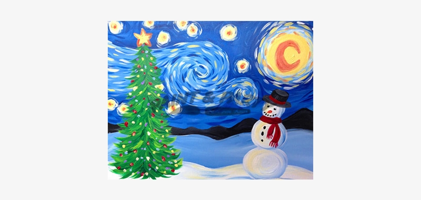 Starry Night Snowman - The Starry Night, transparent png