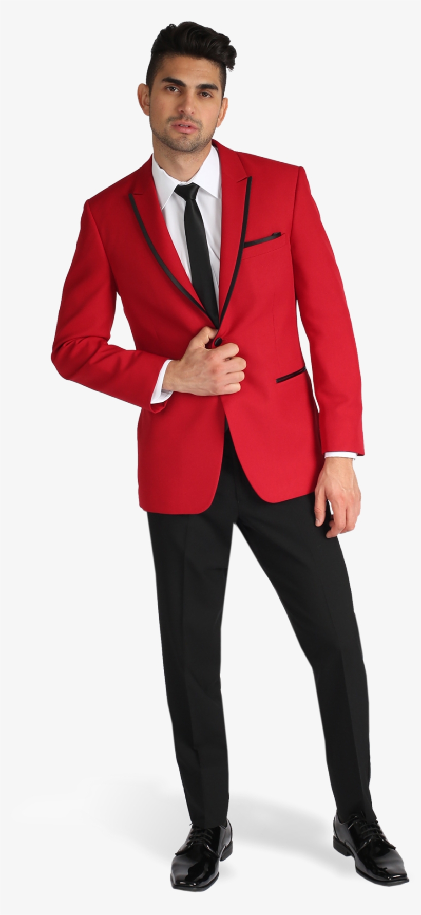 Red Peak Lapel Tuxedo - Tuxedo, transparent png
