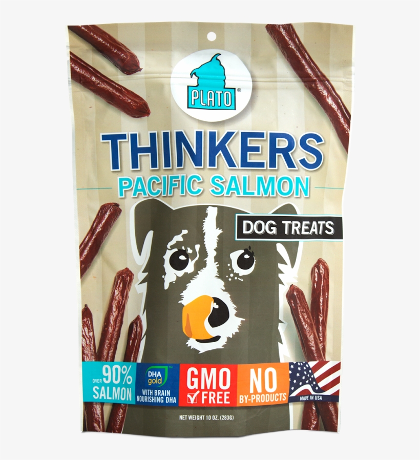 Plato New Thinkers Wild Alaskan Salmon Sticks Dog Treats - Plato Pet Thinkers Pacific Salmon (pink) Adult Dry, transparent png