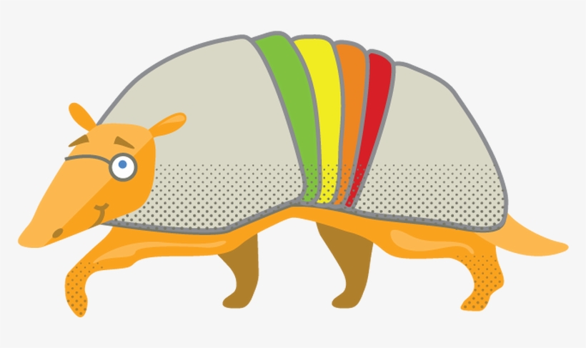 Armadillo Clipart Colorful - Tapir, transparent png