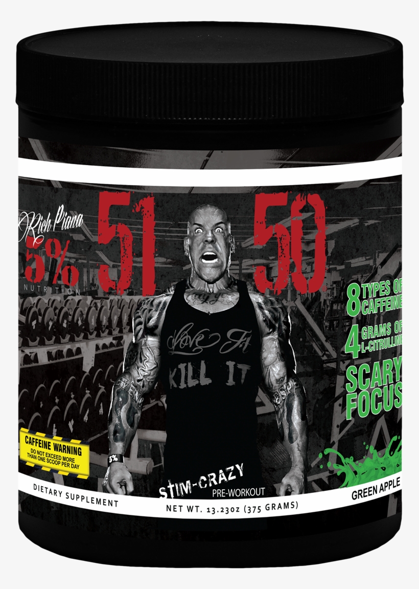 5% Nutrition 5150 Pre-workout - Rich Piana 5150, transparent png