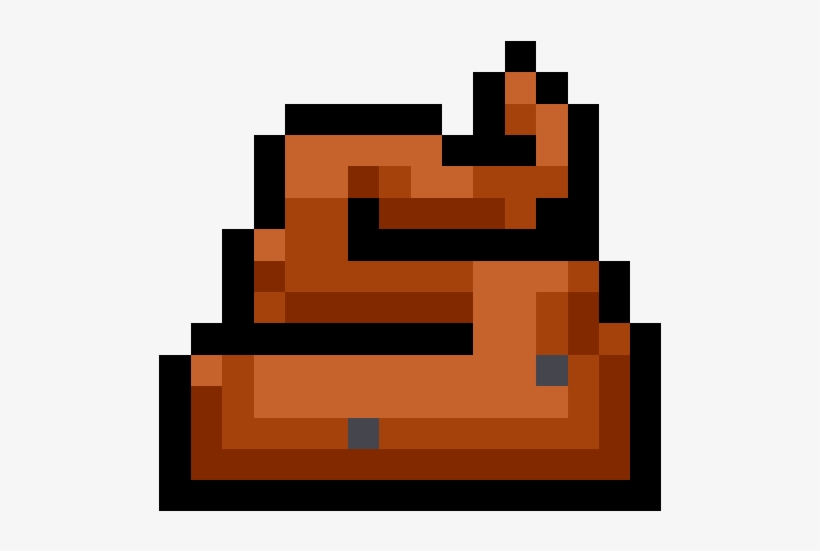 Poop - Pixel Art Youtube Logo, transparent png