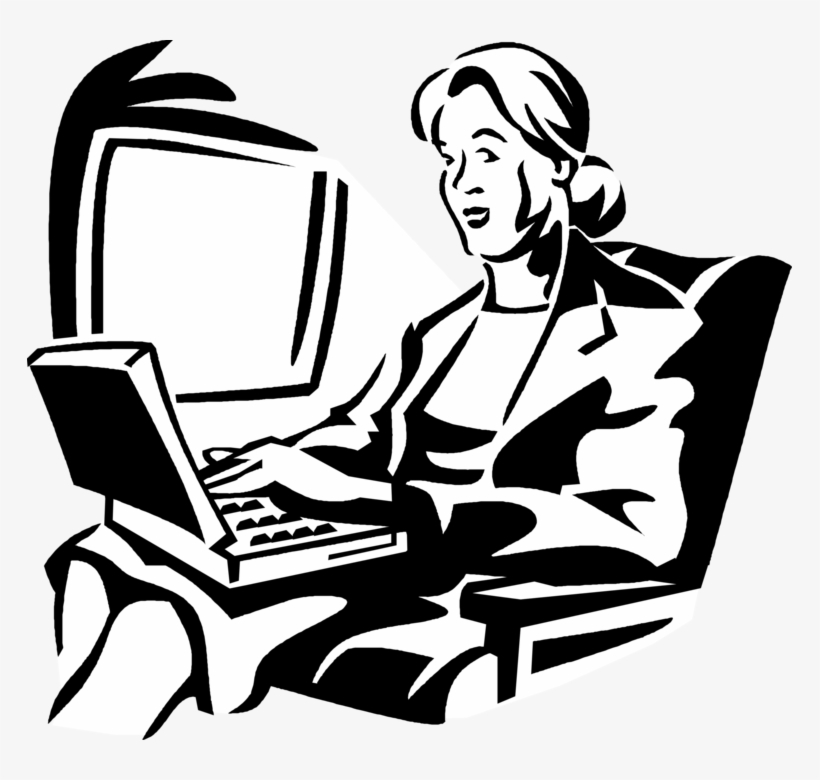 Vector Illustration Of Air Travel Businesswoman Works - Vector Graphics, transparent png