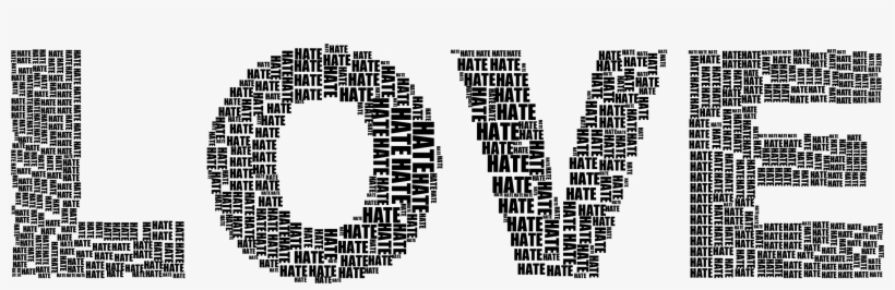 This Free Icons Png Design Of Love And Hate Black, transparent png