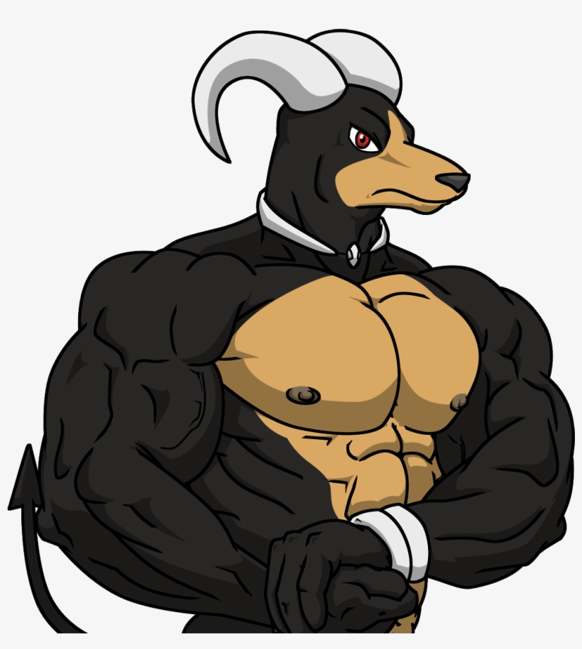 Houndoom Used Bulk Up - Houndoom Muscle Growth, transparent png