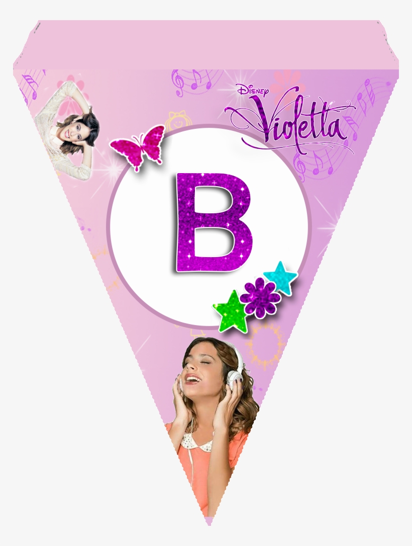 Varalzinho Modelo Violeta - Banderines De Violetta Para Imprimir, transparent png