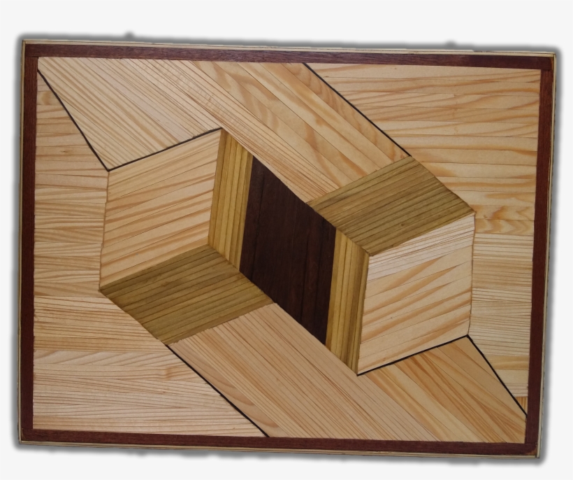 Quadrangular-illusion - Plywood, transparent png