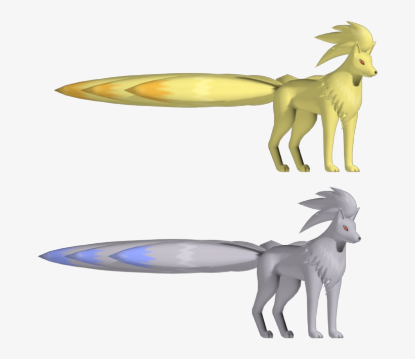 Houndoom And Ninetales - Ninetales Model, transparent png