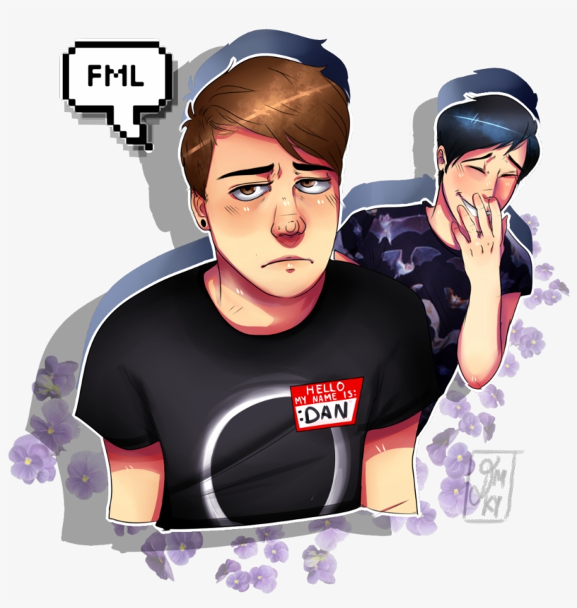 I Phil U Bruh - Misfit Dan And Phil Fanart, transparent png