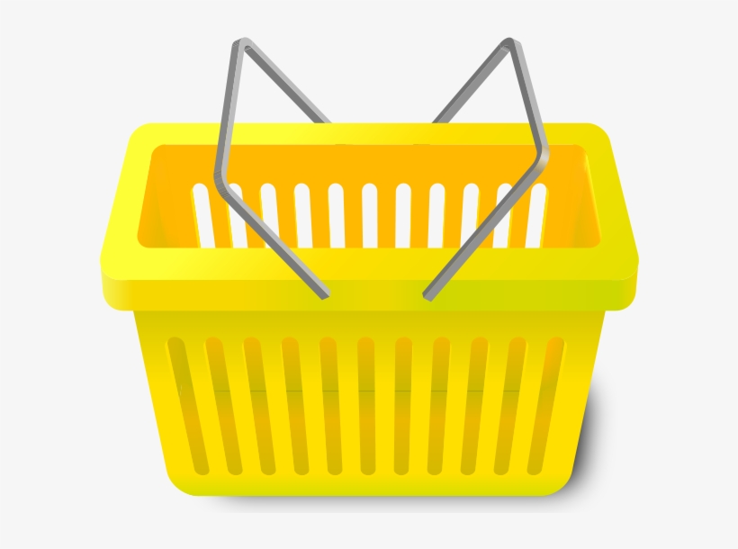 Shopping Cart Yellow Vector Icon Yellow Shopping Basket Icon