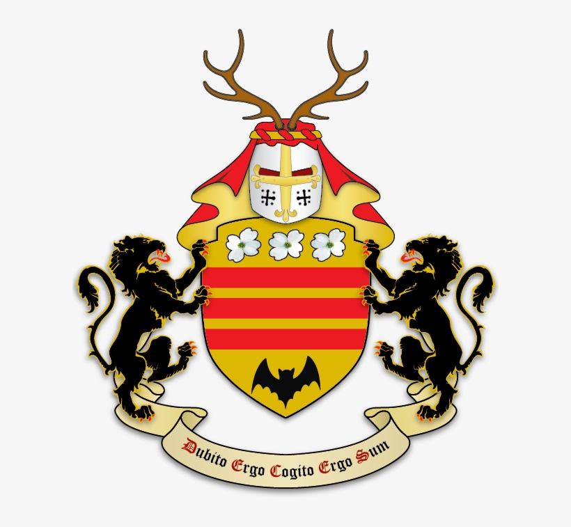 Or, Three Bars Gules, In Chief Three Dogwood Blossoms - Crusader Helm Coat Of Arms, transparent png