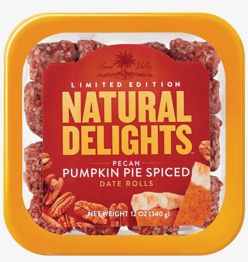 Natural Delights® Pecan Pumpkin Pie Spiced Date Rolls - Natural Delights Date Rolls, transparent png