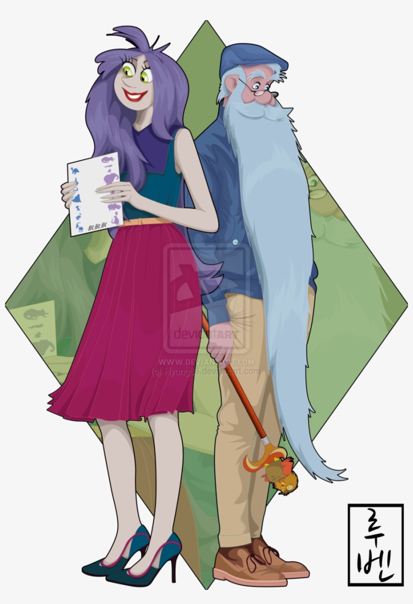 Merlin And Mim, Teacher And Secretary - La Bruja De Merlin, transparent png