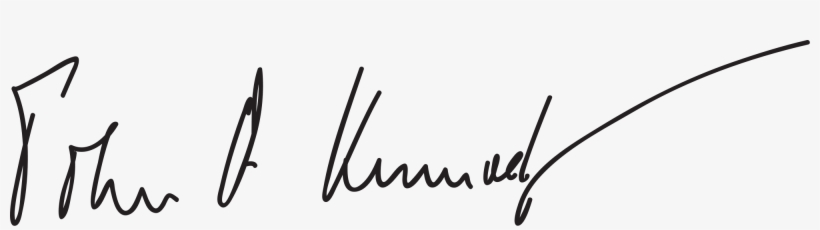 Open - Handtekening John F Kennedy, transparent png