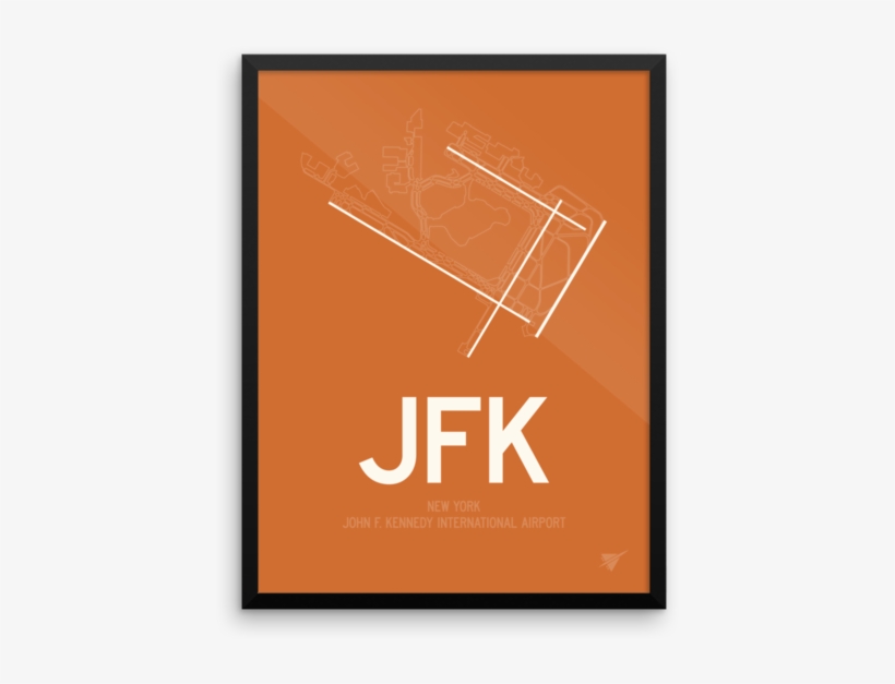 Jfk New York Airport Runway Diagram Framed Rectangle - Graphic Design, transparent png