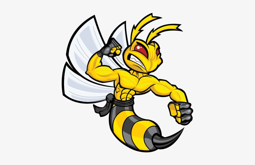 Clipart Free Download Printed Vinyl Bee Vespa Fighter - Bee Fighter, transparent png