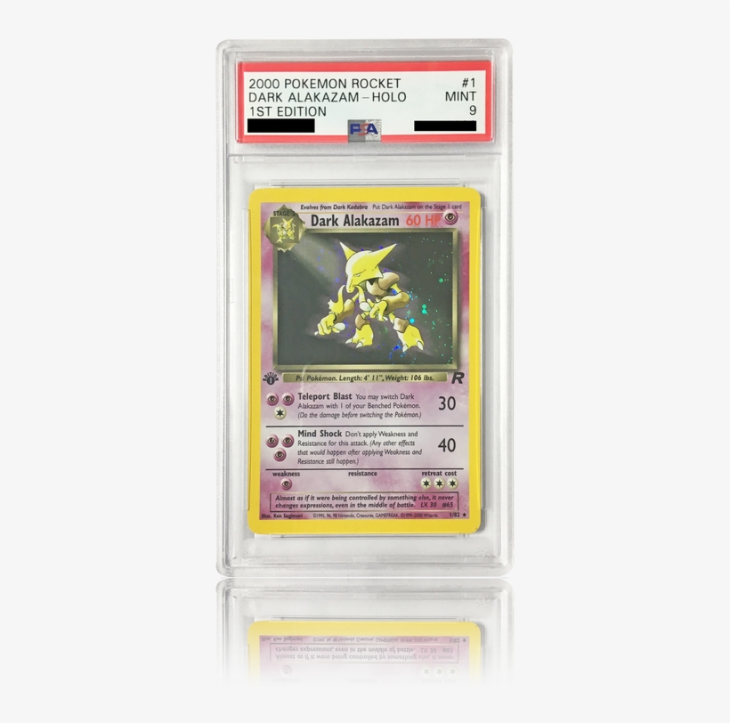 Psa 9 1st Edition Dark Alakazam 1/82 - Pokemon Team 1st Edition Rocket Rare Card #18/82 Dark, transparent png