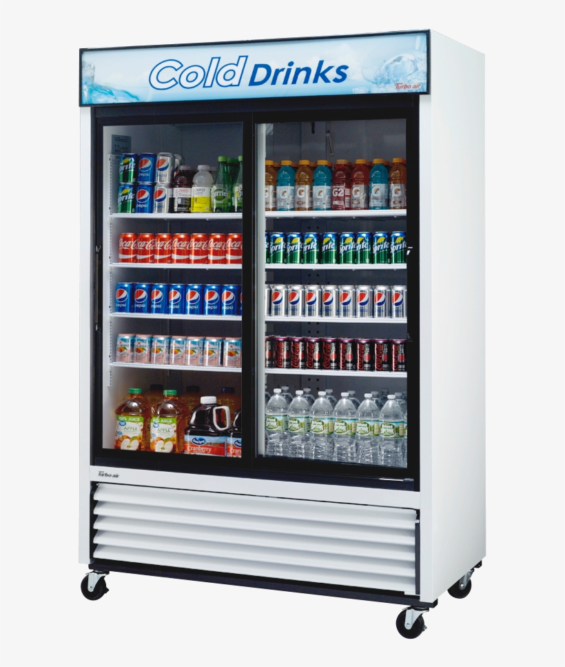 Turbo Air White Cabinet Exterior Two Section Glass - Turbo Air Tgm-48r(b), transparent png