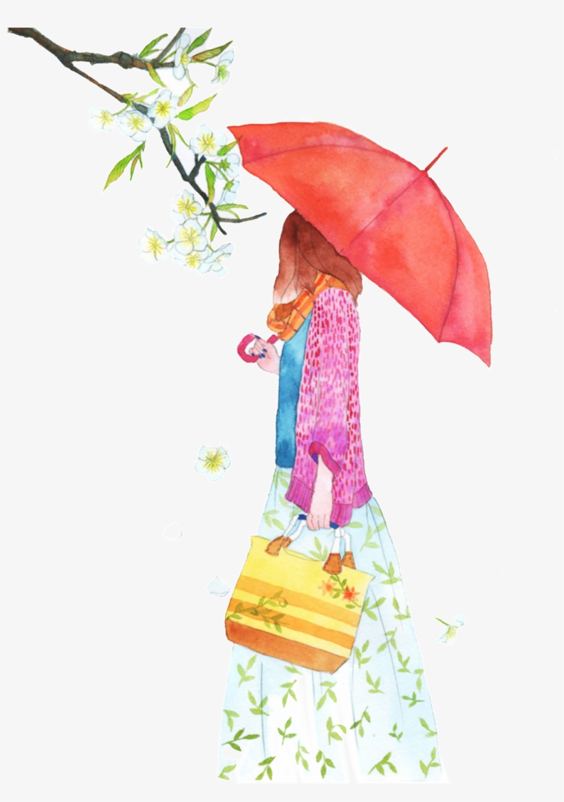 Decorative Pattern Design Of Painted Fairy Tales - Girl, transparent png